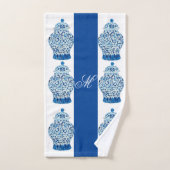 Blue White Chinoiserie Ginger Jars Jars  Badhandtuch Set (Handtuch)