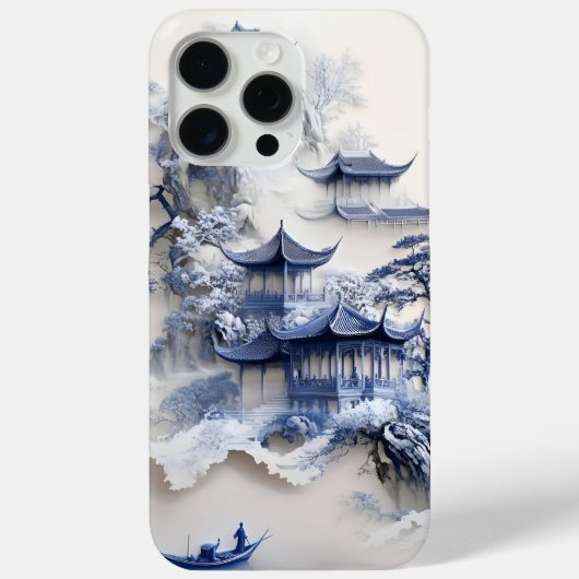 Blue & White Chinoiserie iPhone 13 Case – Artistic (Rückseite)