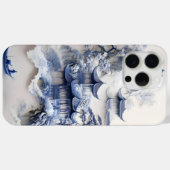 Blue & White Chinoiserie iPhone 13 Case – Artistic (Rückseite (Horizontal))