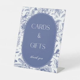 Blue White Chinoiserie Karten und Geschenke Tafels Sockelschild