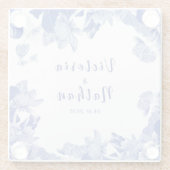 Blue & White Chinoiserie Lotus Glasuntersetzer (Rückseite)