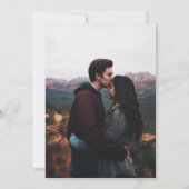 Blue White Chinoiserie mit Foto Floral Wedding Einladung (Rückseite)