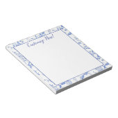 Blue & White Chinoiserie Pagoda Notepad Notizblock (angewinkelt)