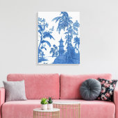 Blue White Chinoiserie Wine tasting in der Fattori Leinwanddruck (Insitu (Wohnzimmer))