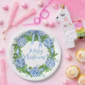 Blue & White Chinoiserie Wreath Pappteller (Party)