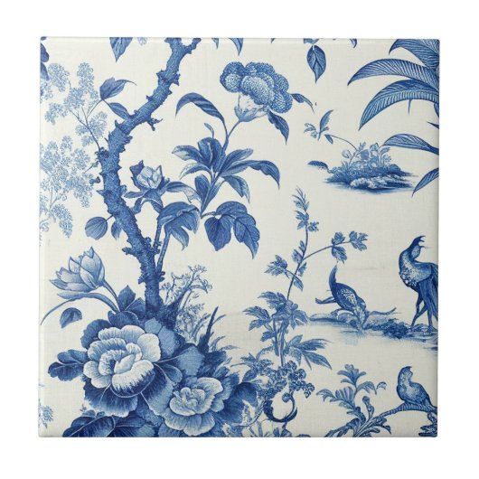 Blue & White Chinoiseries Fliese (Vorderseite)