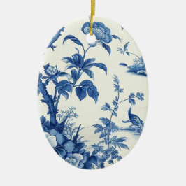 Blue & White Chinoiseries Keramik Ornament