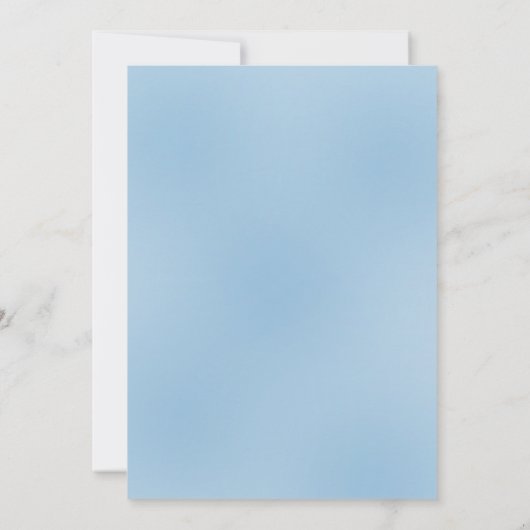 Blue White Christmas Blumenornament Exchange Einladung (Rückseite)