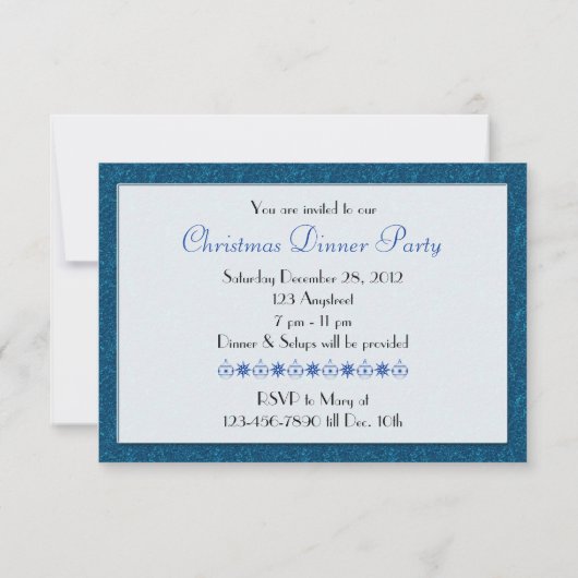 Blue White Christmas Celebration UAWG Einladung (Rückseite)