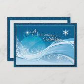 Blue White Christmas Celebration UAWG Einladung (Vorne/Hinten)