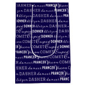 Blue & White Christmas Gift Bag | Santa's Reindeer Mittlere Geschenktüte (Rückseite)