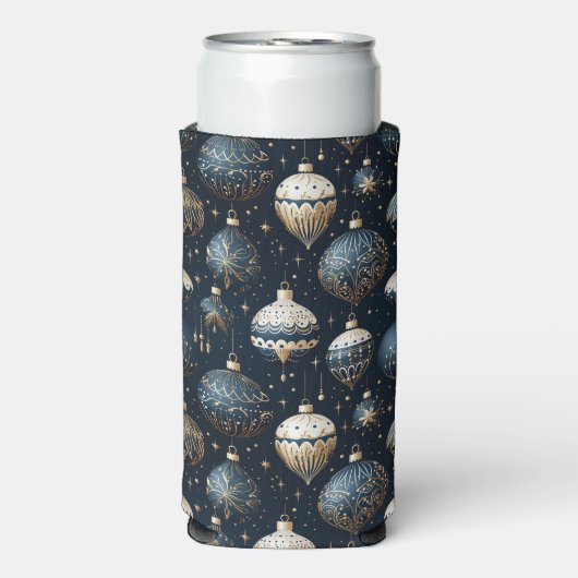 BLUE & WHITE CHRISTMAS HOLIDAY ORNAMENTS SELTERS DOSENKÜHLER (Seltzer Vorderseite)