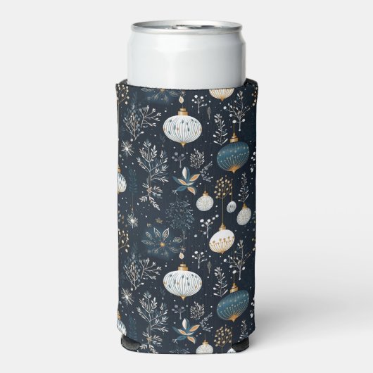 BLUE & WHITE CHRISTMAS HOLIDAY ORNAMENTS SELTERS DOSENKÜHLER (Seltzer Vorderseite)