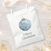 Blue White Christmas Snowflakes Ornamente Geschenktütchen (Ausgeschnitten)