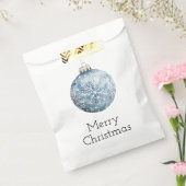 Blue White Christmas Snowflakes Ornamente Geschenktütchen (Versiegelt)