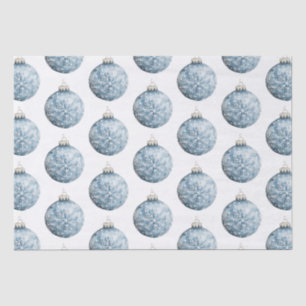 Blue White Christmas Snowflakes Ornamente Seidenpapier