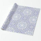 Blue White Christmas Star Modernes geometrisches M Geschenkpapier (Ungerollt)