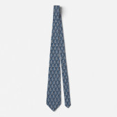 Blue White Christmas Tree Holiday Neck Tie Krawatte (Vorderseite)