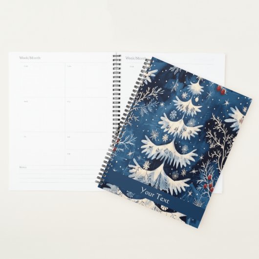 Blue White Christmas Tree Holiday Planer (Anzeige)