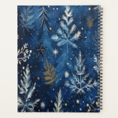 Blue White Christmas Tree Holiday Planer (Rückseite)