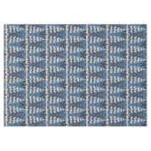 Blue White Christmas Tree Holiday Tablecloth Tischdecke (Vorderseite (Horizontal))