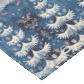 Blue White Christmas Tree Holiday Tablecloth Tischdecke (Schrägansicht)