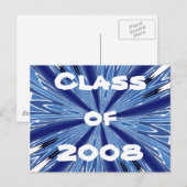 Blue & White Class 2008 Postkarte (Vorne/Hinten)