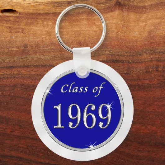 Blue White Class of 1969 Class-Wiedersehen-Schlüss Schlüsselanhänger (Rückseite)
