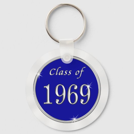 Blue White Class of 1969 Class-Wiedersehen-Schlüss Schlüsselanhänger (Rückseite)