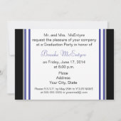 Blue & White Class of 2014 Abschluss Einladung (Rückseite)