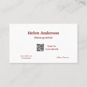 Blue White Classic Business Salon Loyekarten Visitenkarte (Rückseite)