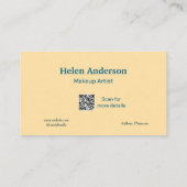 Blue White Classic Business Salon Loyekarten Visitenkarte (Rückseite)