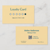 Blue White Classic Business Salon Loyekarten Visitenkarte (Vorne/Hinten)