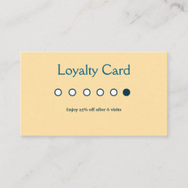 Blue White Classic Business Salon Loyekarten Visitenkarte