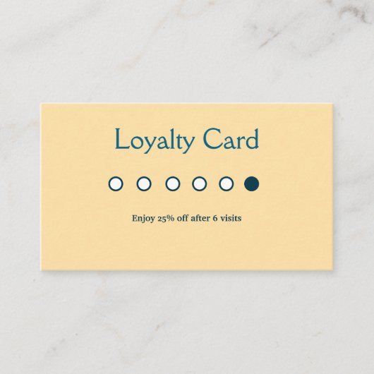 Blue White Classic Business Salon Loyekarten Visitenkarte (Vorderseite)