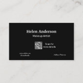 Blue White Classic Business Salon Loyekarten Visitenkarte (Rückseite)