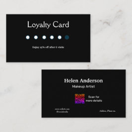 Blue White Classic Business Salon Loyekarten Visitenkarte