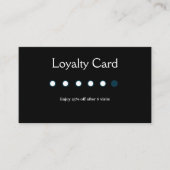 Blue White Classic Business Salon Loyekarten Visitenkarte (Vorderseite)