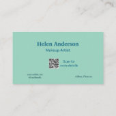 Blue White Classic Business Salon Loyekarten Visitenkarte (Rückseite)