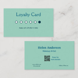 Blue White Classic Business Salon Loyekarten Visitenkarte