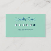 Blue White Classic Business Salon Loyekarten Visitenkarte (Vorderseite)