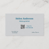 Blue White Classic Business Salon Loyekarten Visitenkarte (Rückseite)