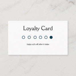 Blue White Classic Business Salon Loyekarten Visitenkarte