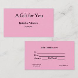 Blue White Classic Geschenkgutscheine Visitenkarte