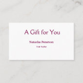 Blue White Classic Geschenkgutscheine Visitenkarte (Vorderseite)