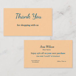 Blue White Classic Vielen Dank für Ihre Visitenkar Visitenkarte