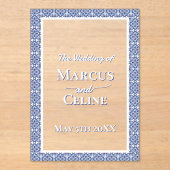 Blue & White Coastal - Einladungen für Hochzeiten  (Vorderseite)