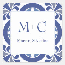 Blue & White Coastal Mediterrane Hochzeit