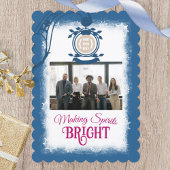 Blue, White Company Logo Weihnachten Foto