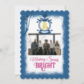 Blue, White Company Logo Weihnachten Foto (Vorderseite)